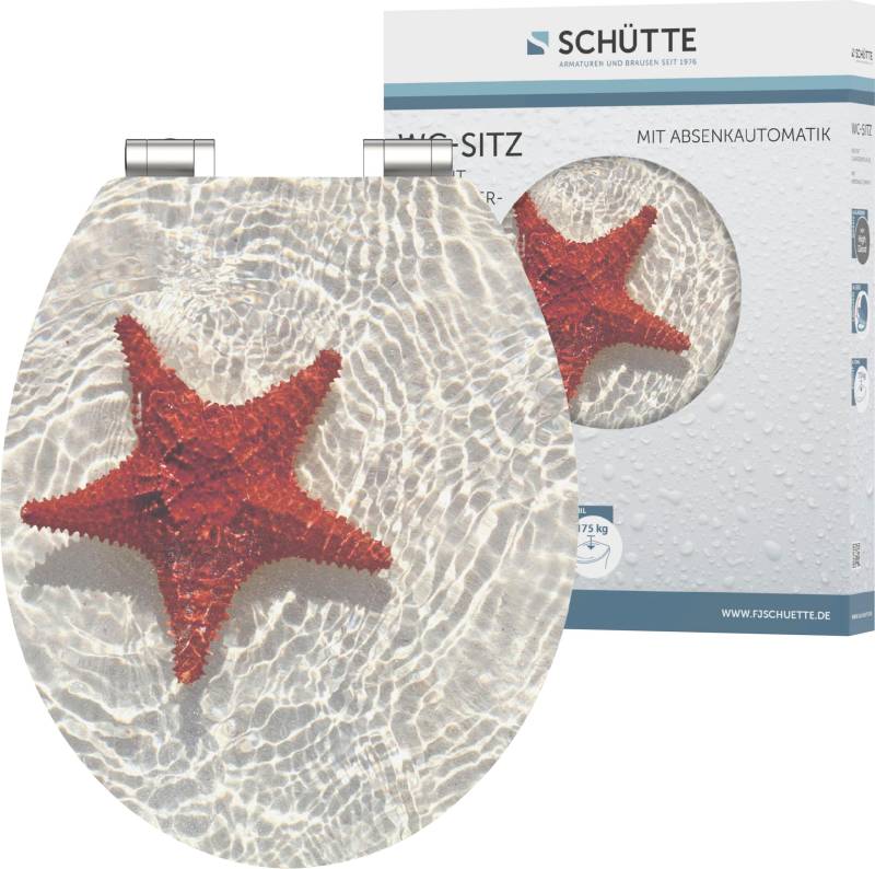 Schütte WC-Sitz »RED STARFISH«, High Gloss mit MDF Holzkern, mit Absenkautomatik von Schütte