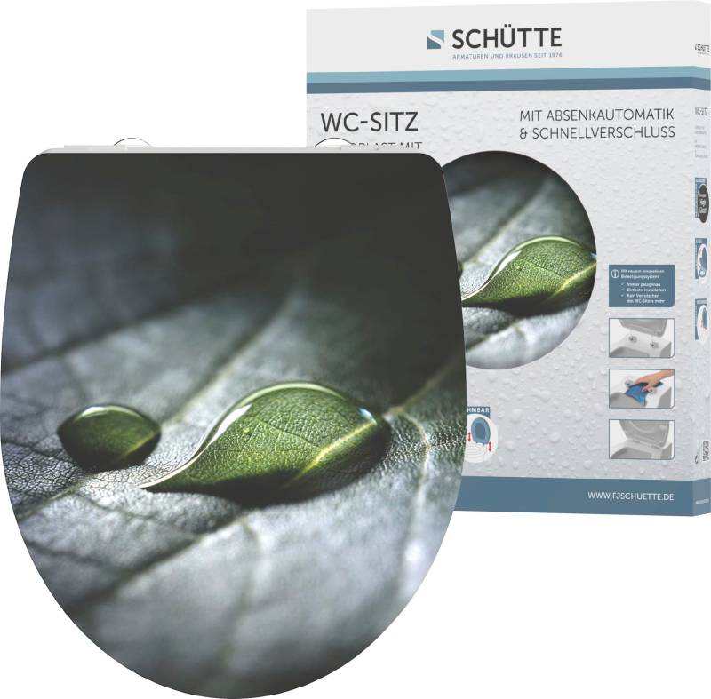 Schütte WC-Sitz »Raindrop«, Duroplast, mit Absenkautomatik und Schnellverschluss, High Gloss von Schütte