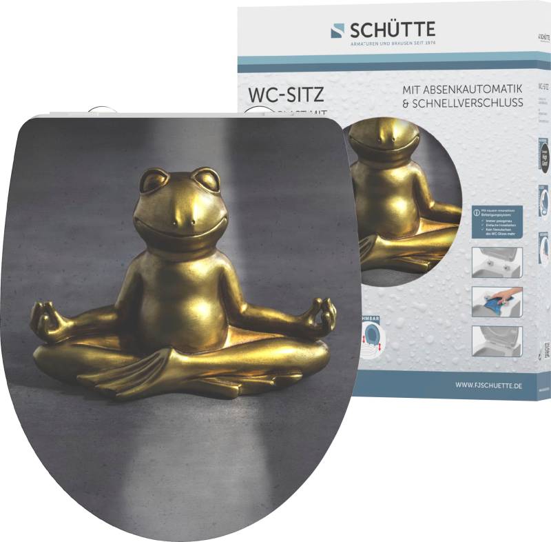 Schütte WC-Sitz »Relaxing Frog«, Duroplast, mit Absenkautomatik und Schnellverschluss, High Gloss von Schütte