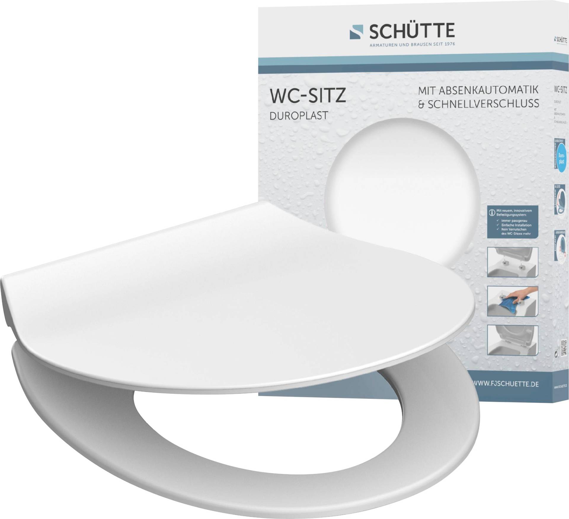 Schütte WC-Sitz »SLIM«, Duroplast, Absenkautomatik, Schnellverschluss, besonders flache Form von Schütte