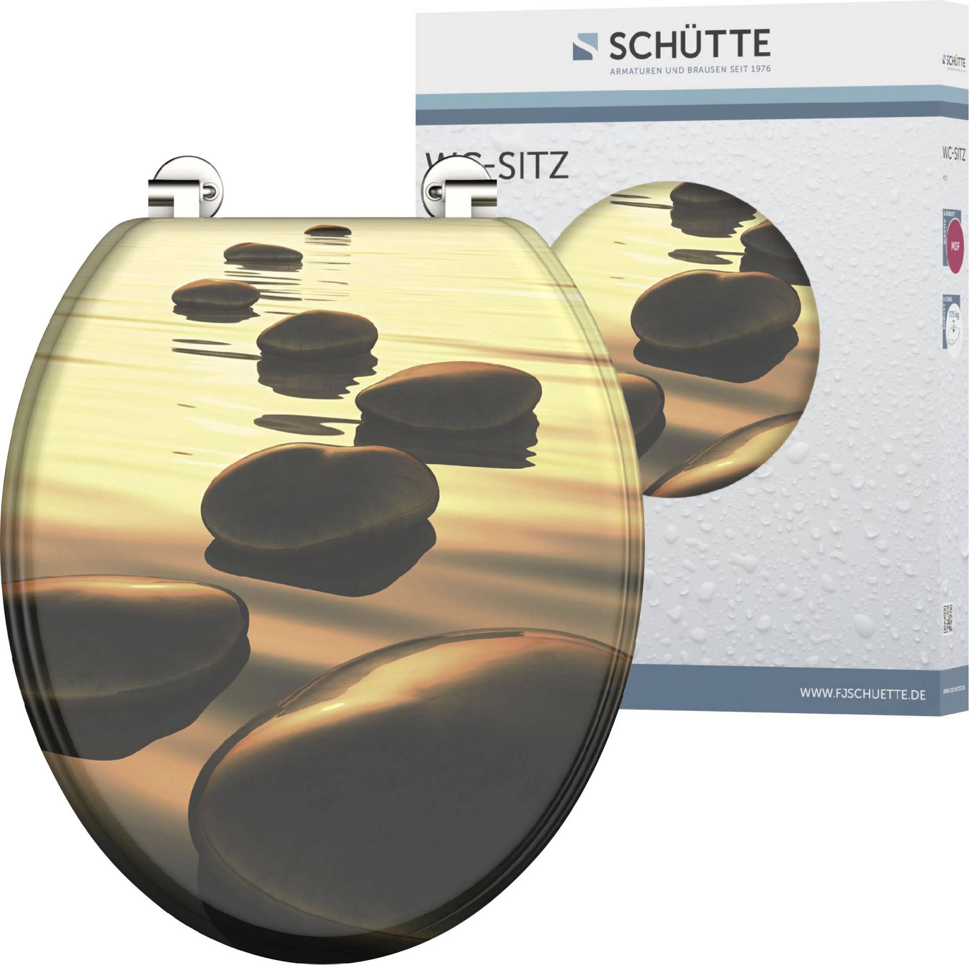 Schütte WC-Sitz »Sea Stone«, MDF-Holzkern von Schütte