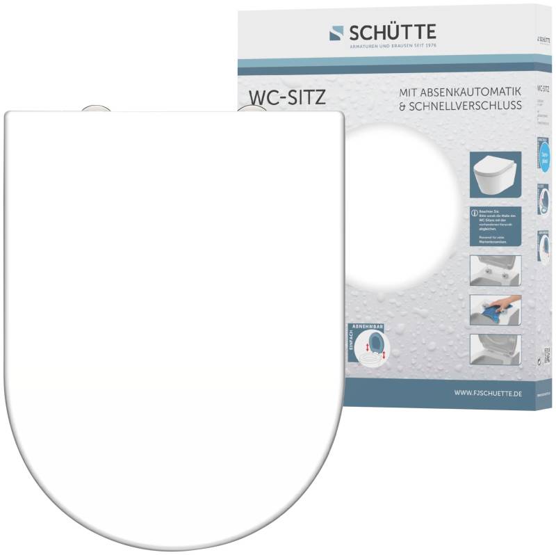 Schütte WC-Sitz »WHITE«, Duroplast, Absenkautomatik, Schnellverschluss, belastbar bis 150 kg von Schütte