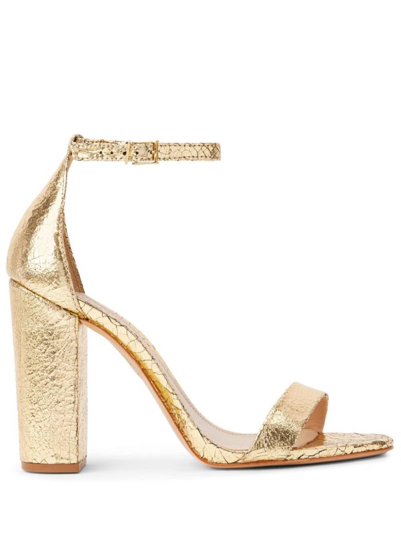 Schutz 110mm metallic-finish leather sandals - Gold von Schutz