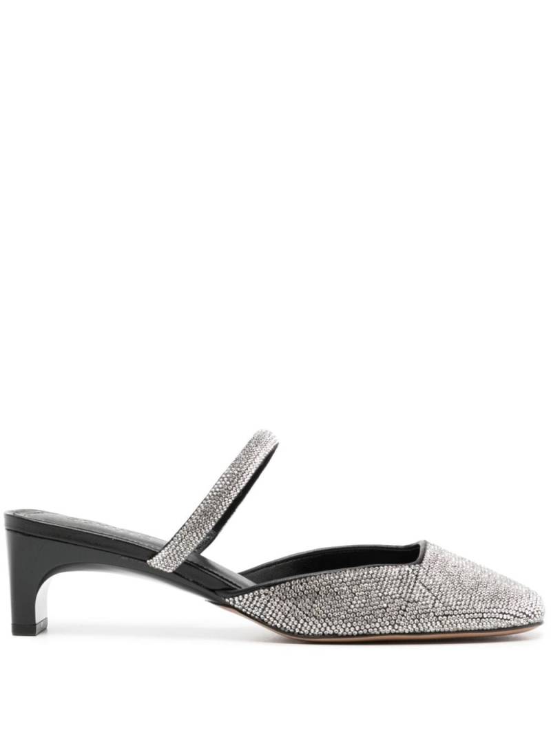 Schutz Bertie 50mm leather mules - Silver von Schutz