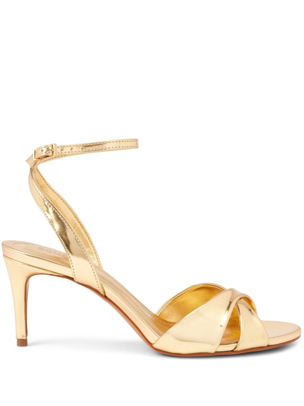 Schutz Hilda 80mm patent leather sandals - Gold von Schutz