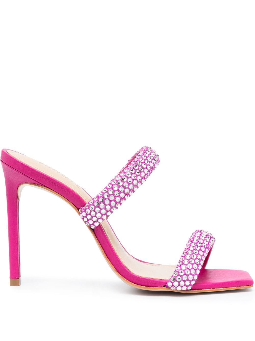 Schutz crystal-embellished leather sandals - Pink von Schutz