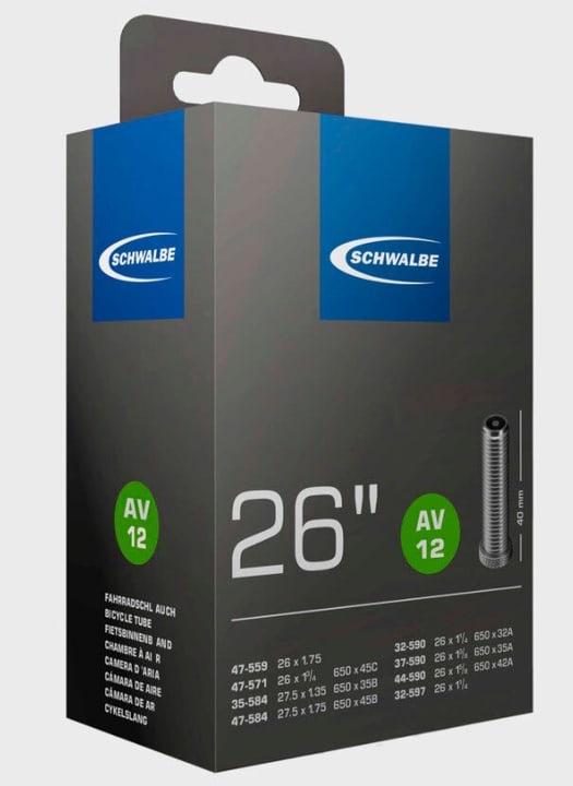 Schwalbe Av12A 26' 25/40-559 Autoventil Veloschlauch von Schwalbe