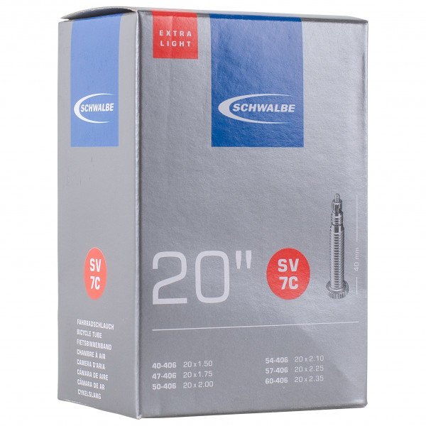 Schwalbe - SV7C Extra Light 20'' (40/60-406) - Veloschlauch Gr 20'' x 1,75''-2,35'' - 40/60-406 von Schwalbe