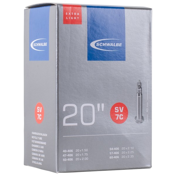 Schwalbe - SV7C Extra Light 20'' (40/60-406) - Veloschlauch Gr 20'' x 1,75''-2,35'' - 40/60-406 von Schwalbe