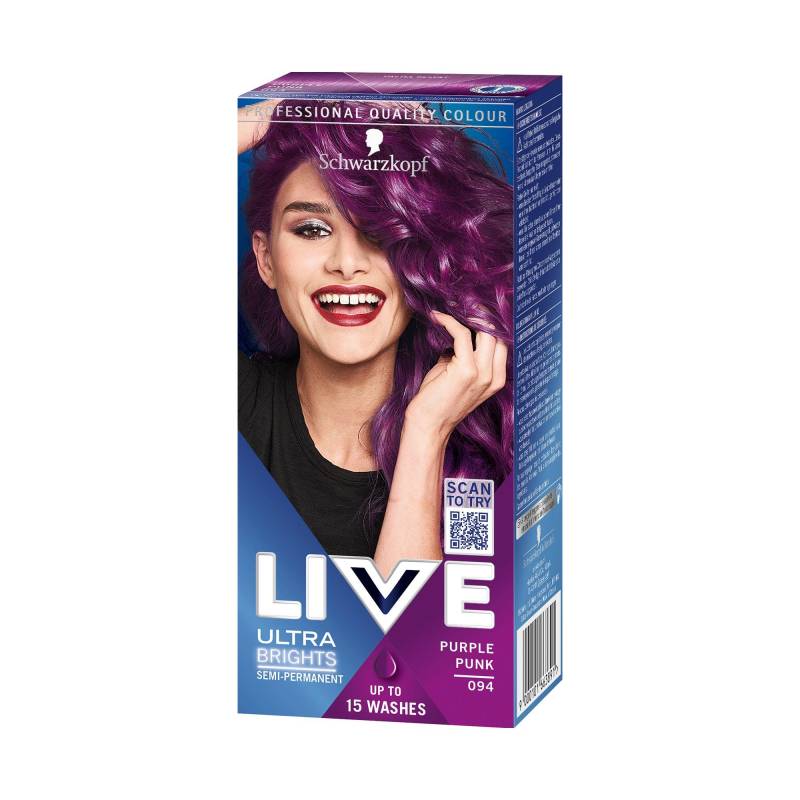 Ultra Brights Semi-permanente Coloration Damen Purple Punk von LIVE