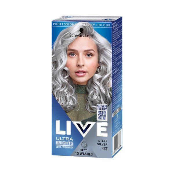 Ultra Brights Semi-permanente Coloration Damen Silver Steel von LIVE