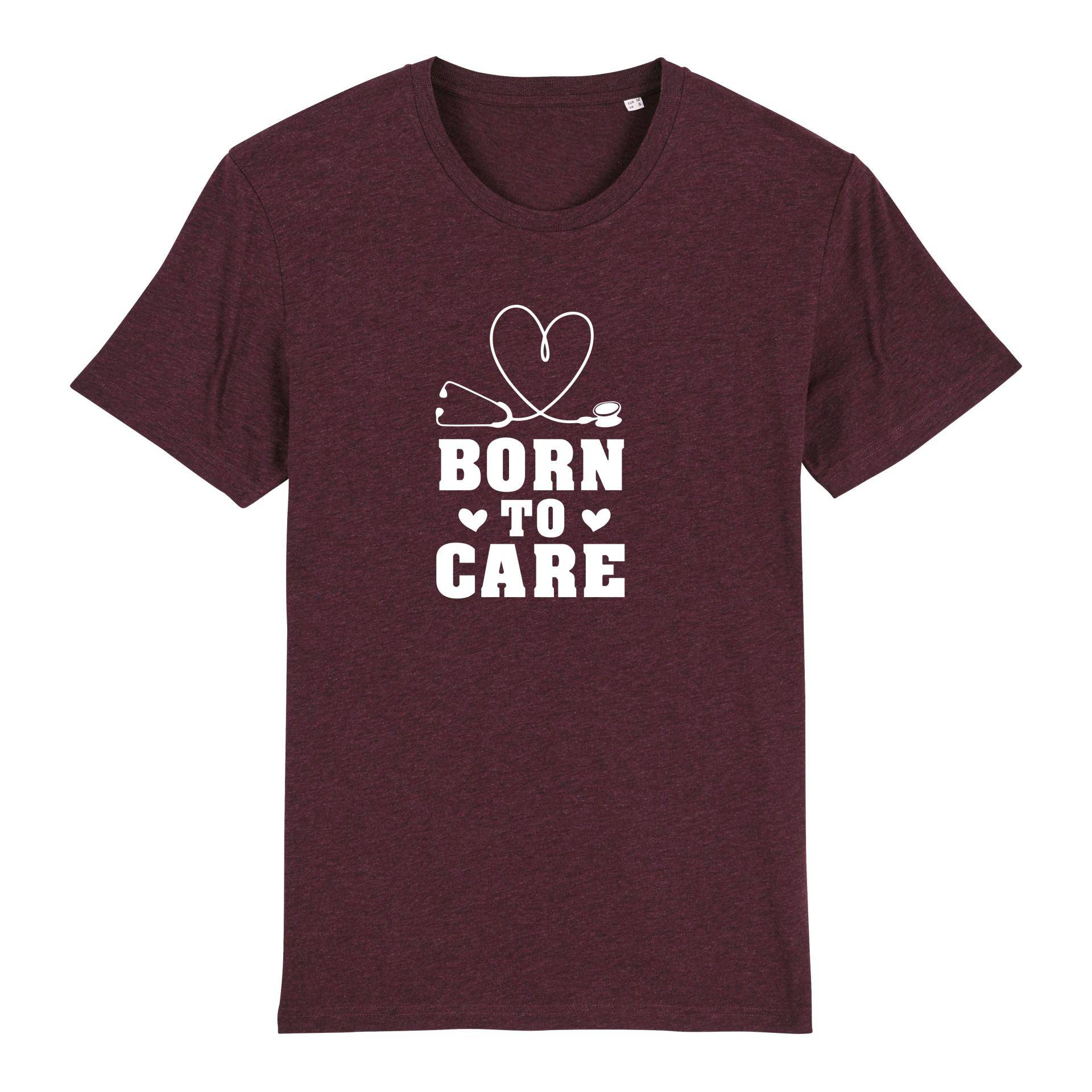 JoyLine Born to Care Bio T-Shirt Unisex Farbe: Heather Grape Red, Grösse: XS von JoyLine