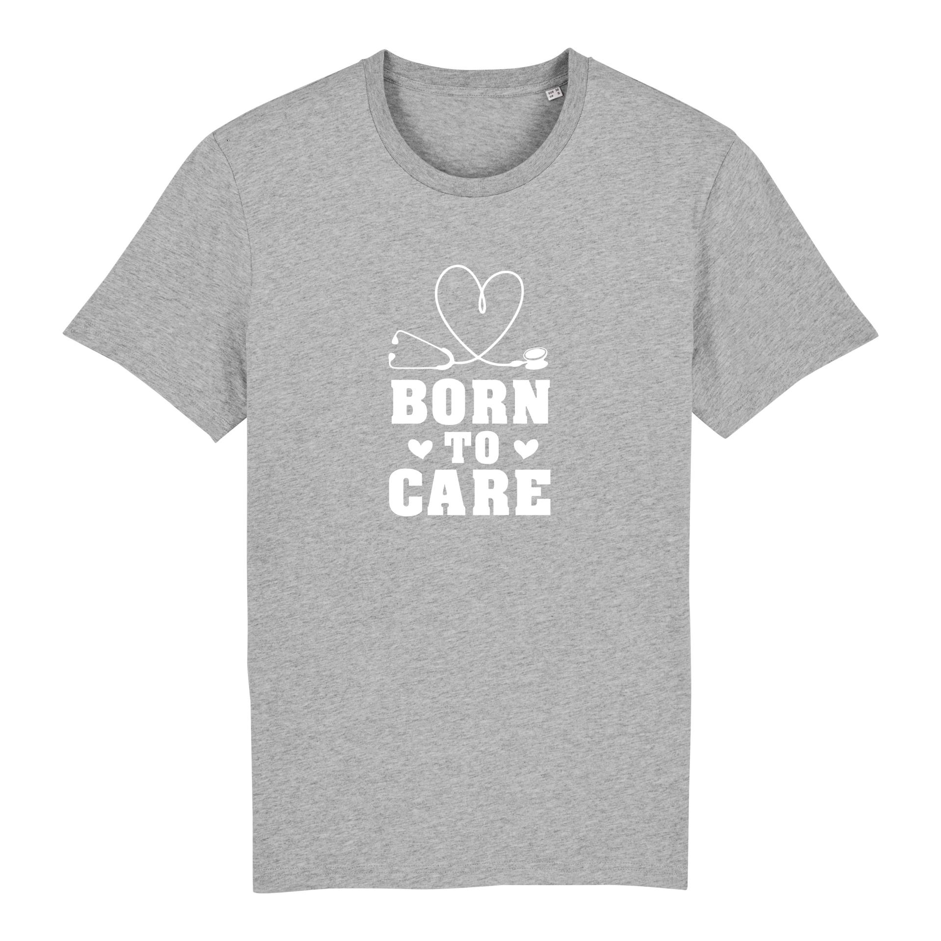 JoyLine Born to Care Bio T-Shirt Unisex Grösse: S, Farbe: Mid Heather Grey von JoyLine