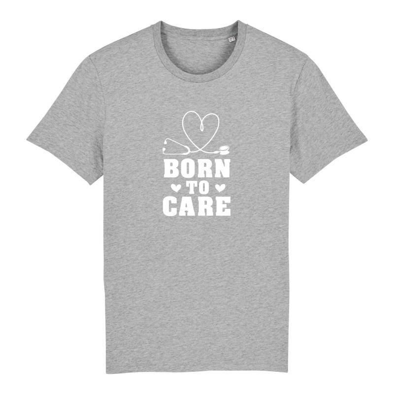 JoyLine Born to Care Bio T-Shirt Unisex Grösse: XXL, Farbe: Mid Heather Grey von JoyLine