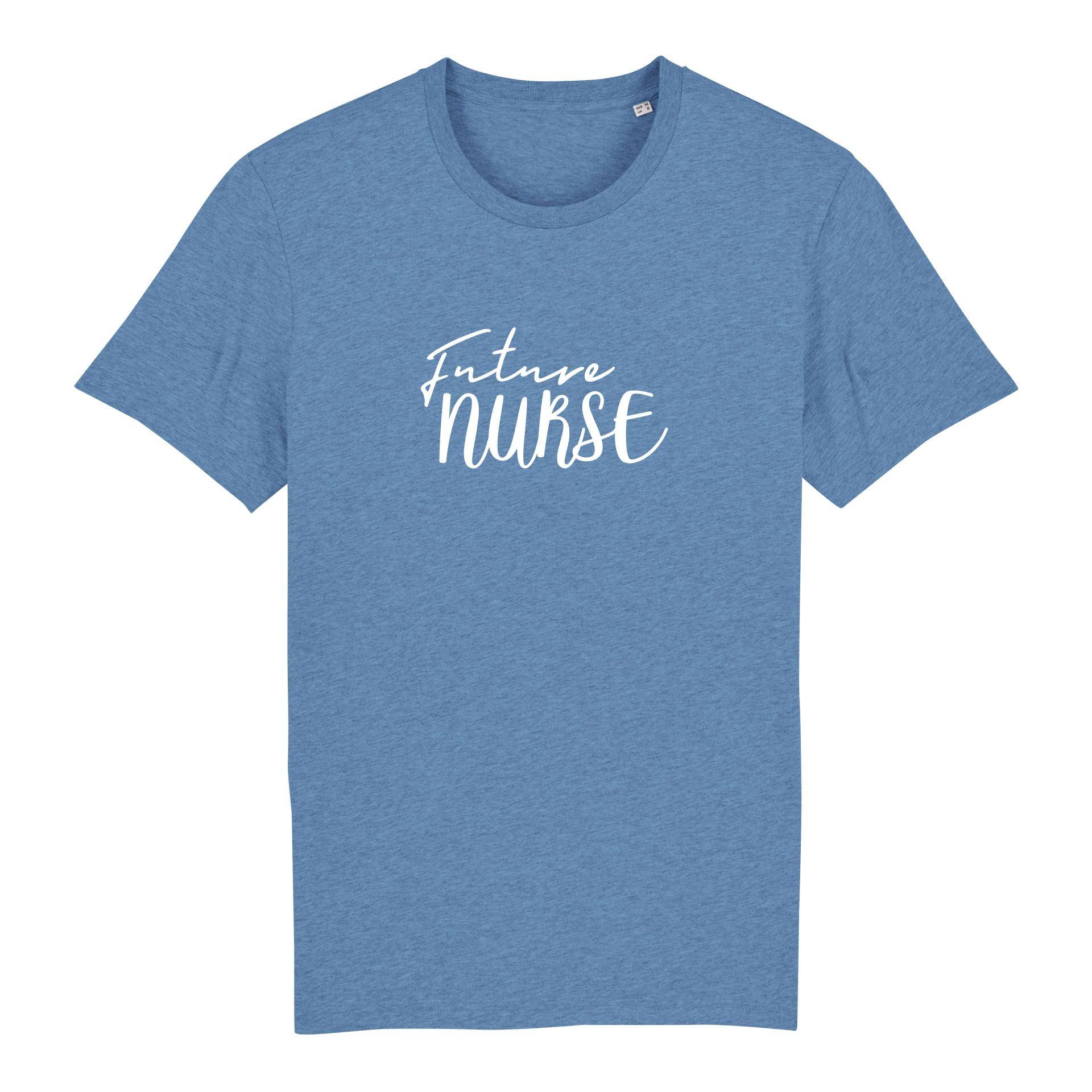 Schwesternuhr Future Nurse Bio T-Shirt Unisex Grösse: L, Farbe: Mid Heather Blue von Schwesternuhr