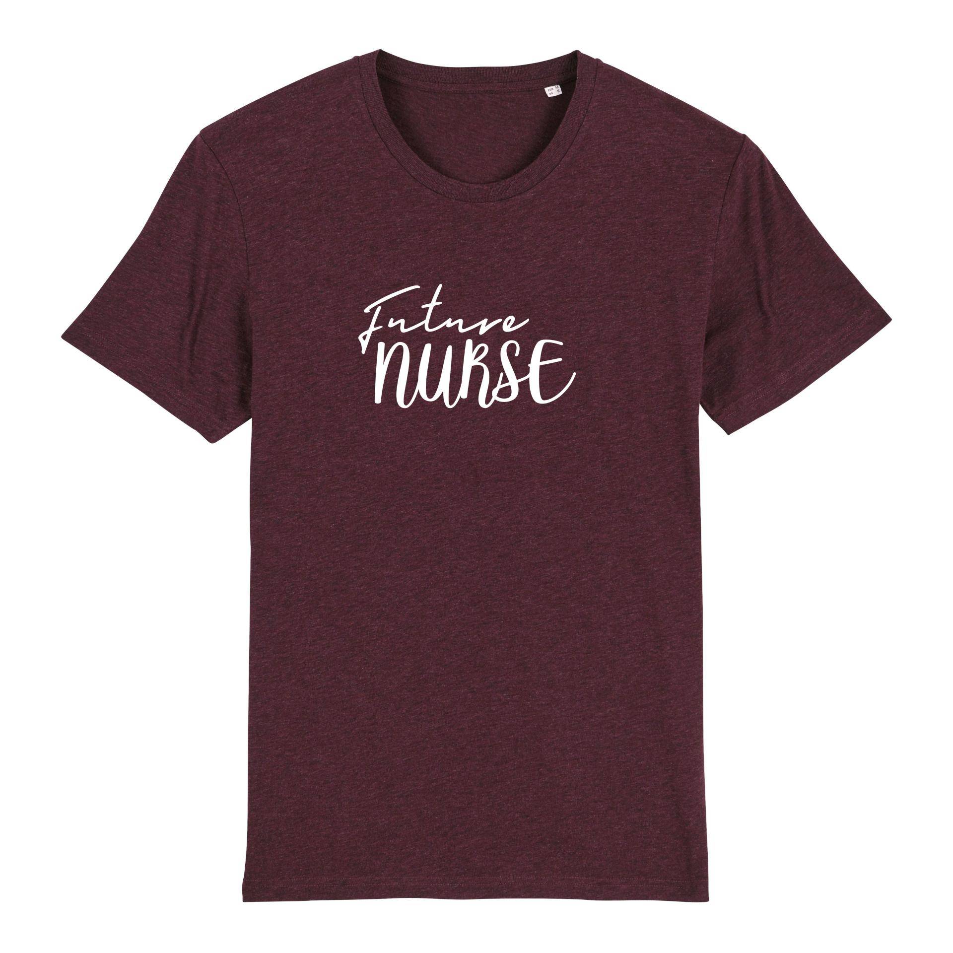 Schwesternuhr Future Nurse Bio T-Shirt Unisex Grösse: XS, Farbe: Heather Grape Red von Schwesternuhr