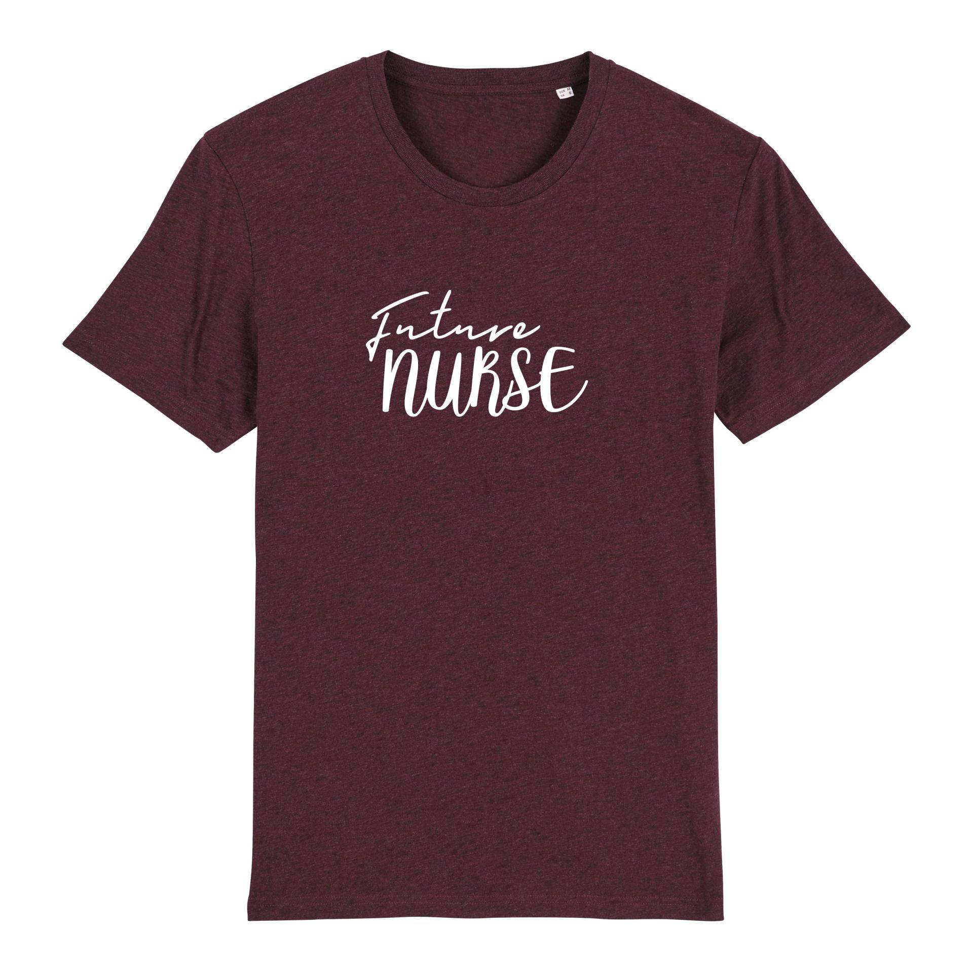 Schwesternuhr Future Nurse Bio T-Shirt Unisex Farbe: Heather Grape Red, Grösse: 3XL von Schwesternuhr