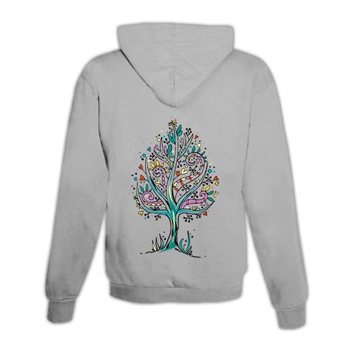 JoyLine Hoodie mit Zipper Baum bunt Unisex Grösse: XXL, Farbe: Grau JoyLine Hoodie mit Zipper Baum bunt Unisex Grösse: XXL, Farbe: Grau von JoyLine
