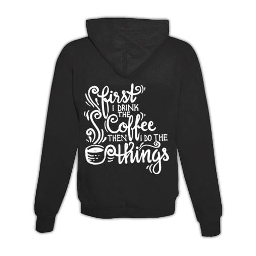 JoyLine Hoodie mit Zipper Coffee Unisex Farbe: Schwarz, Grösse: M von JoyLine