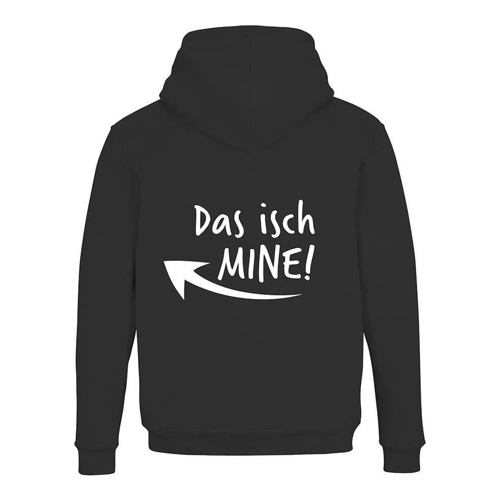 JoyLine Hoodie mit Zipper Das isch Mine Unisex Grösse: S, Farbe: Schwarz von JoyLine