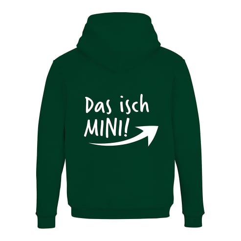 Schwesternuhr Hoodie mit Zipper Das isch Mini Unisex Grösse: S, Farbe: Grün von Schwesternuhr