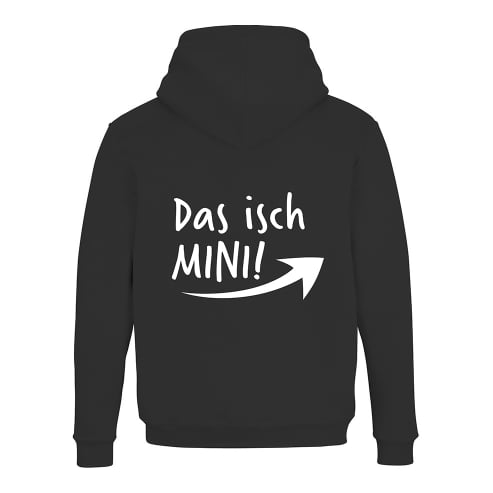 Schwesternuhr Hoodie mit Zipper Das isch Mini Unisex Grösse: L, Farbe: Burgunderrot von Schwesternuhr