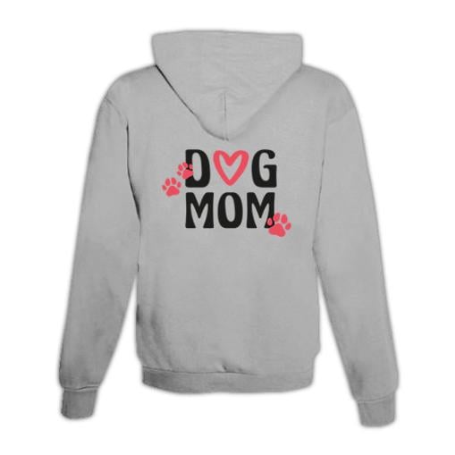 JoyLine Hoodie mit Zipper Dog Mom Unisex Grösse: L, Farbe: Grau von JoyLine