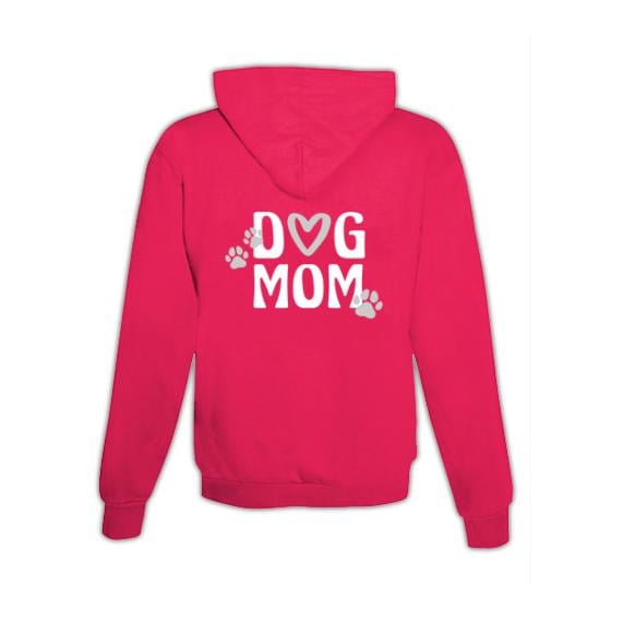 JoyLine Hoodie mit Zipper Dog Mom Unisex Grösse: XXL, Farbe: Pink von JoyLine