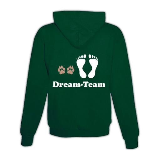 JoyLine Hoodie mit Zipper Dream-Team Unisex Grösse: XXL, Farbe: Grün von JoyLine