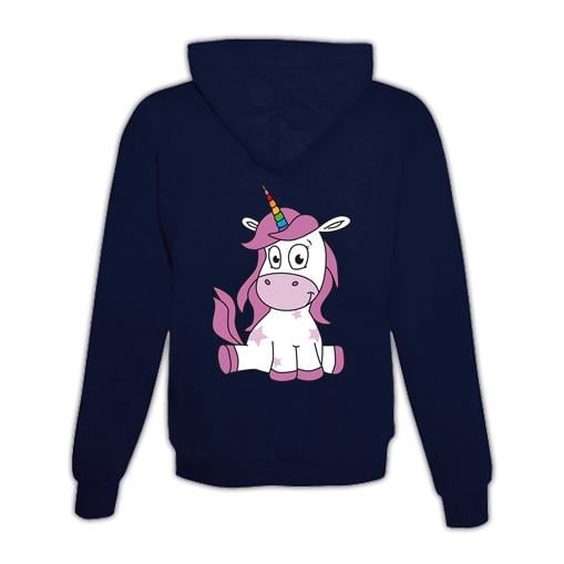 JoyLine Hoodie mit Zipper Einhorn Unisex Grösse: XL, Farbe: Dunkelblau von JoyLine