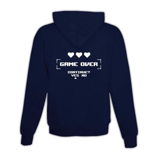 JoyLine Hoodie mit Zipper Game over Unisex Grösse: XXL, Farbe: Dunkelblau JoyLine Hoodie mit Zipper Game over Unisex Grösse: XXL, Farbe: Dunkelblau von JoyLine