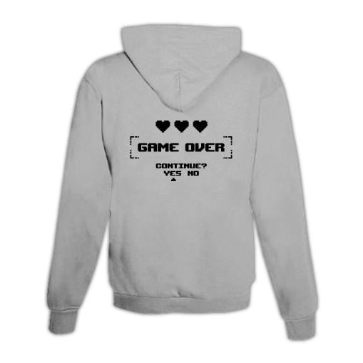 JoyLine Hoodie mit Zipper Game over Unisex Grösse: XXL, Farbe: Grau von JoyLine