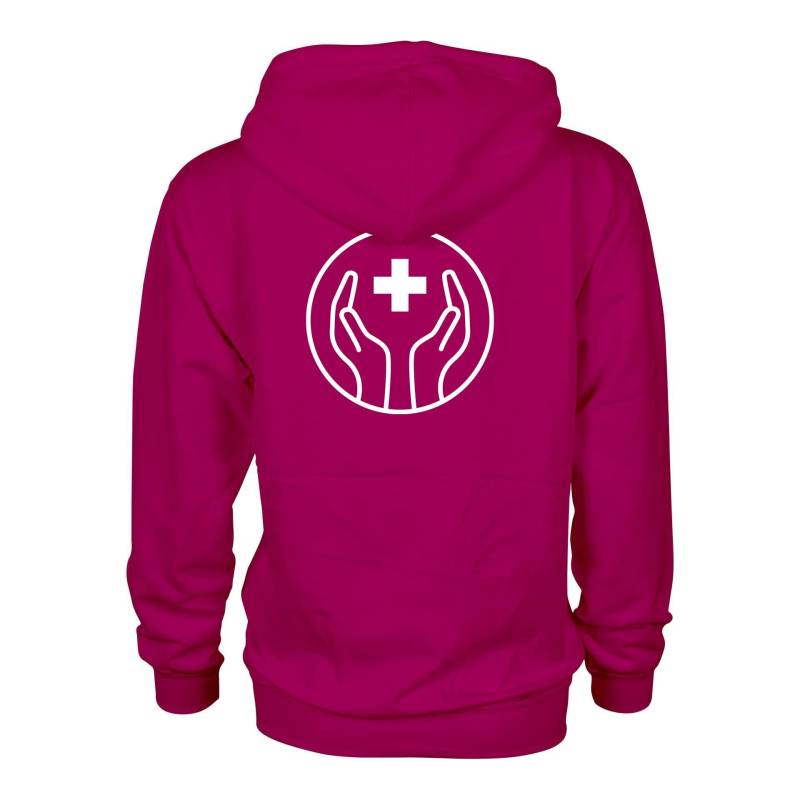 JoyLine Hoodie mit Zipper Hände-Kreuz Grösse: XXL, Farbe: Pink von JoyLine