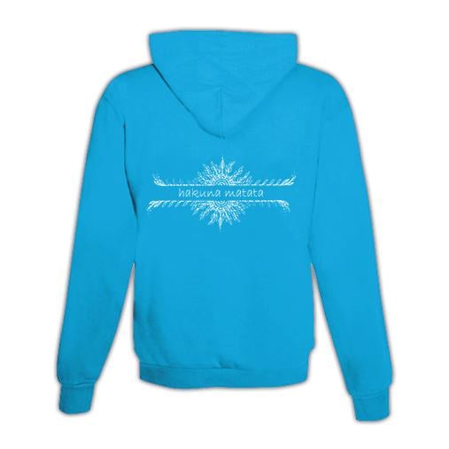 JoyLine Hoodie mit Zipper Hakuna matata Unisex Grösse: XXL, Farbe: Hellblau/Türkis von JoyLine