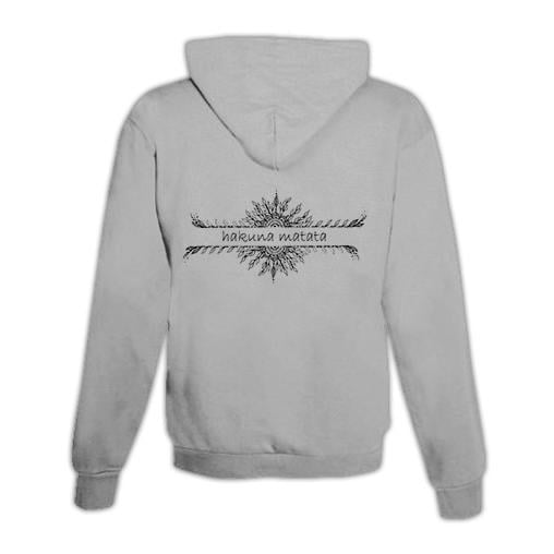 JoyLine Hoodie mit Zipper Hakuna matata Unisex Grösse: XXL, Farbe: Grau von JoyLine