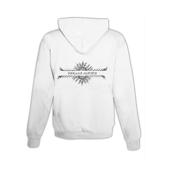 JoyLine Hoodie mit Zipper Hakuna matata Unisex Grösse: XXL, Farbe: Weiss von JoyLine