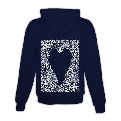 JoyLine Hoodie mit Zipper Herzmuster Unisex Farbe: Dunkelblau, Grösse: XL JoyLine Hoodie mit Zipper Herzmuster Unisex Farbe: Dunkelblau, Grösse: XL von JoyLine