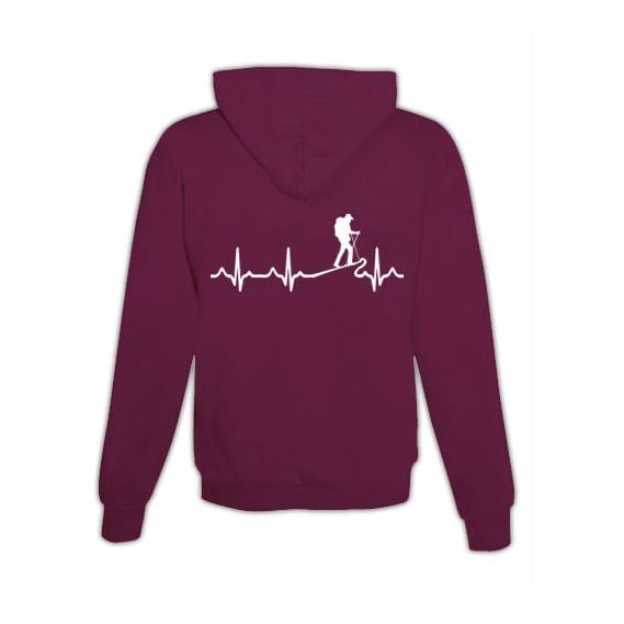 JoyLine Hoodie mit Zipper Hiking Unisex Farbe: Burgundy, Grösse: XXL von JoyLine