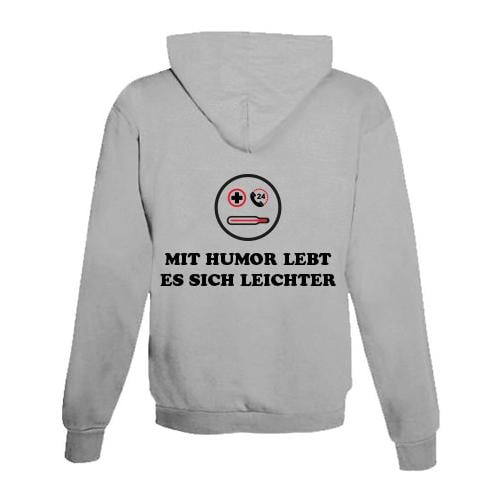 JoyLine Hoodie mit Zipper Humor Unisex Grösse: M, Farbe: Grau JoyLine Hoodie mit Zipper Humor Unisex Grösse: M, Farbe: Grau von JoyLine
