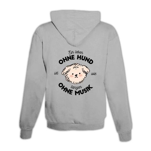 JoyLine Hoodie mit Zipper Hund & Musik Unisex Grösse: XXL, Farbe: Grau JoyLine Hoodie mit Zipper Hund & Musik Unisex Grösse: XXL, Farbe: Grau von JoyLine