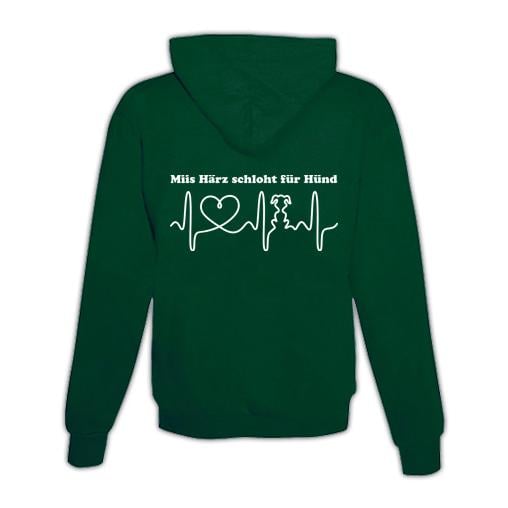JoyLine Hoodie mit Zipper Hunde Herz Unisex Grösse: S, Farbe: Grün JoyLine Hoodie mit Zipper Hunde Herz Unisex Grösse: S, Farbe: Grün von JoyLine