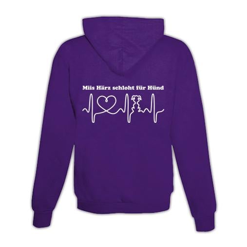 JoyLine Hoodie mit Zipper Hunde Herz Unisex Farbe: Lila, Grösse: XL JoyLine Hoodie mit Zipper Hunde Herz Unisex Farbe: Lila, Grösse: XL von JoyLine