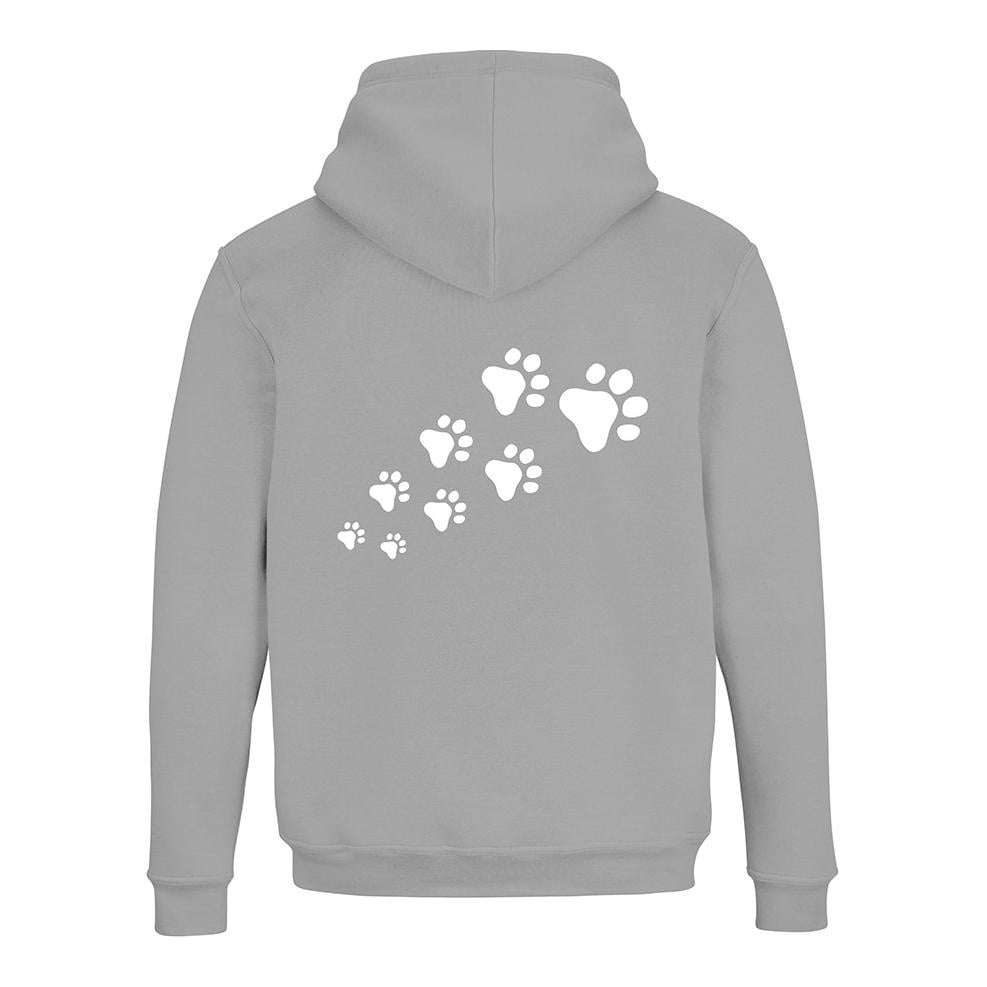 JoyLine Hoodie mit Zipper Hundepfoten Unisex Farbe: Grau, Grösse: L JoyLine Hoodie mit Zipper Hundepfoten Unisex Farbe: Grau, Grösse: L von JoyLine