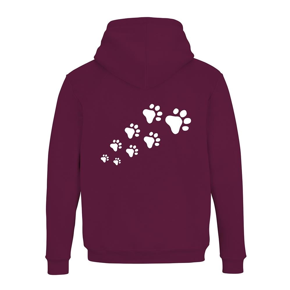 JoyLine Hoodie mit Zipper Hundepfoten Unisex Grösse: XL, Farbe: Burgundy JoyLine Hoodie mit Zipper Hundepfoten Unisex Grösse: XL, Farbe: Burgundy von JoyLine