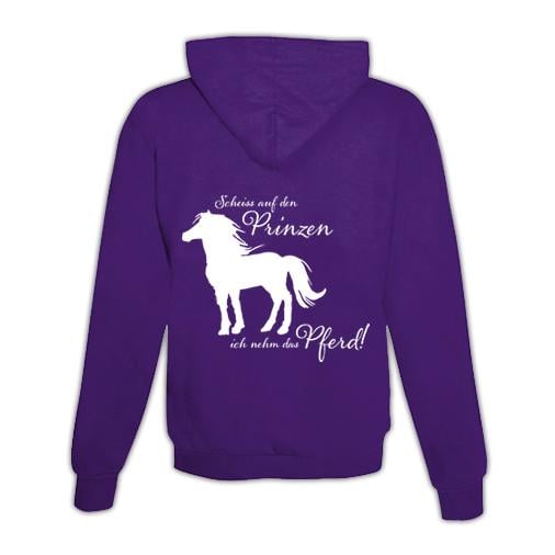 JoyLine Hoodie mit Zipper Ich nehm das Pferd Unisex Farbe: Lila, Grösse: XXL JoyLine Hoodie mit Zipper Ich nehm das Pferd Unisex Farbe: Lila, Grösse: XXL von JoyLine