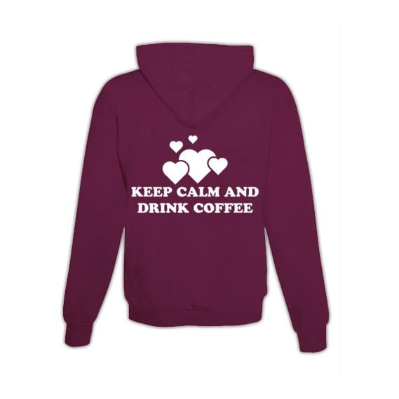 JoyLine Hoodie mit Zipper Kaffee Unisex Grösse: M, Farbe: Burgundy JoyLine Hoodie mit Zipper Kaffee Unisex Grösse: M, Farbe: Burgundy von JoyLine