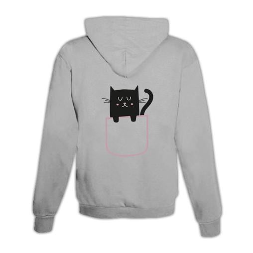 JoyLine Hoodie mit Zipper Katze Unisex Grösse: XL, Farbe: Grau JoyLine Hoodie mit Zipper Katze Unisex Grösse: XL, Farbe: Grau von JoyLine