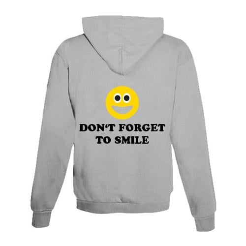 JoyLine Hoodie mit Zipper Keep Smiling Unisex Farbe: Grau, Grösse: S von JoyLine