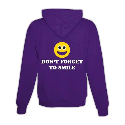 JoyLine Hoodie mit Zipper Keep Smiling Unisex Grösse: XL, Farbe: Lila von JoyLine