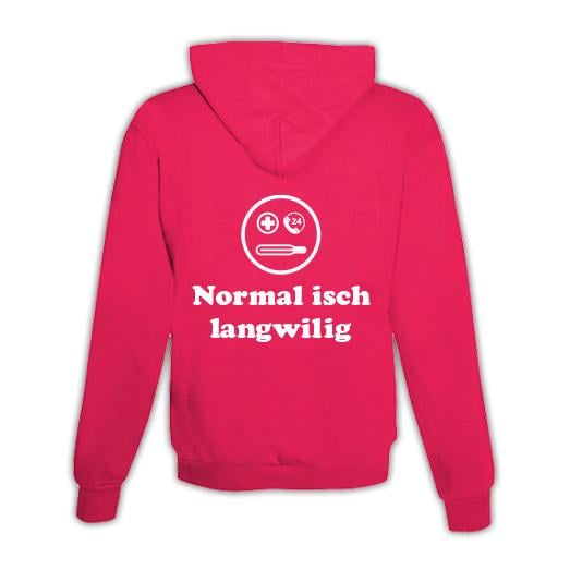 JoyLine Hoodie mit Zipper Langweilig Unisex Farbe: Pink, Grösse: L von JoyLine